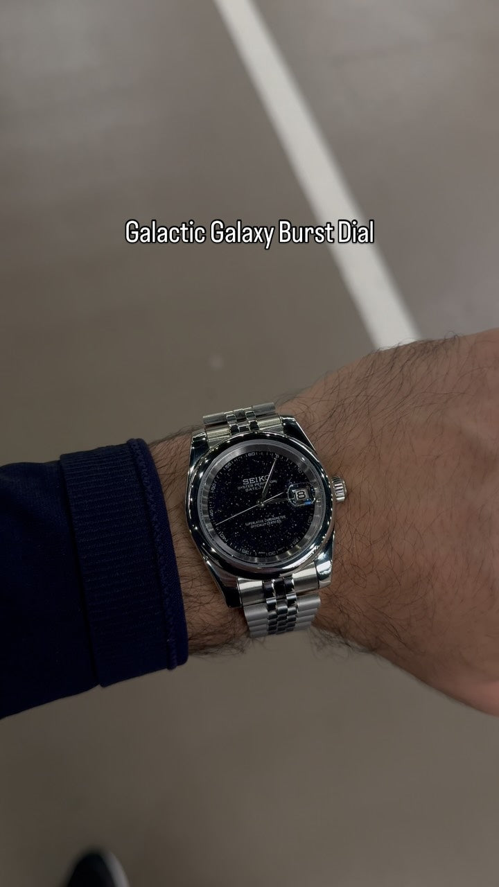 Galactic Galaxy Dial Automatic Watch – 904L Steel | ساعة فاخرة بتصميم المجرة